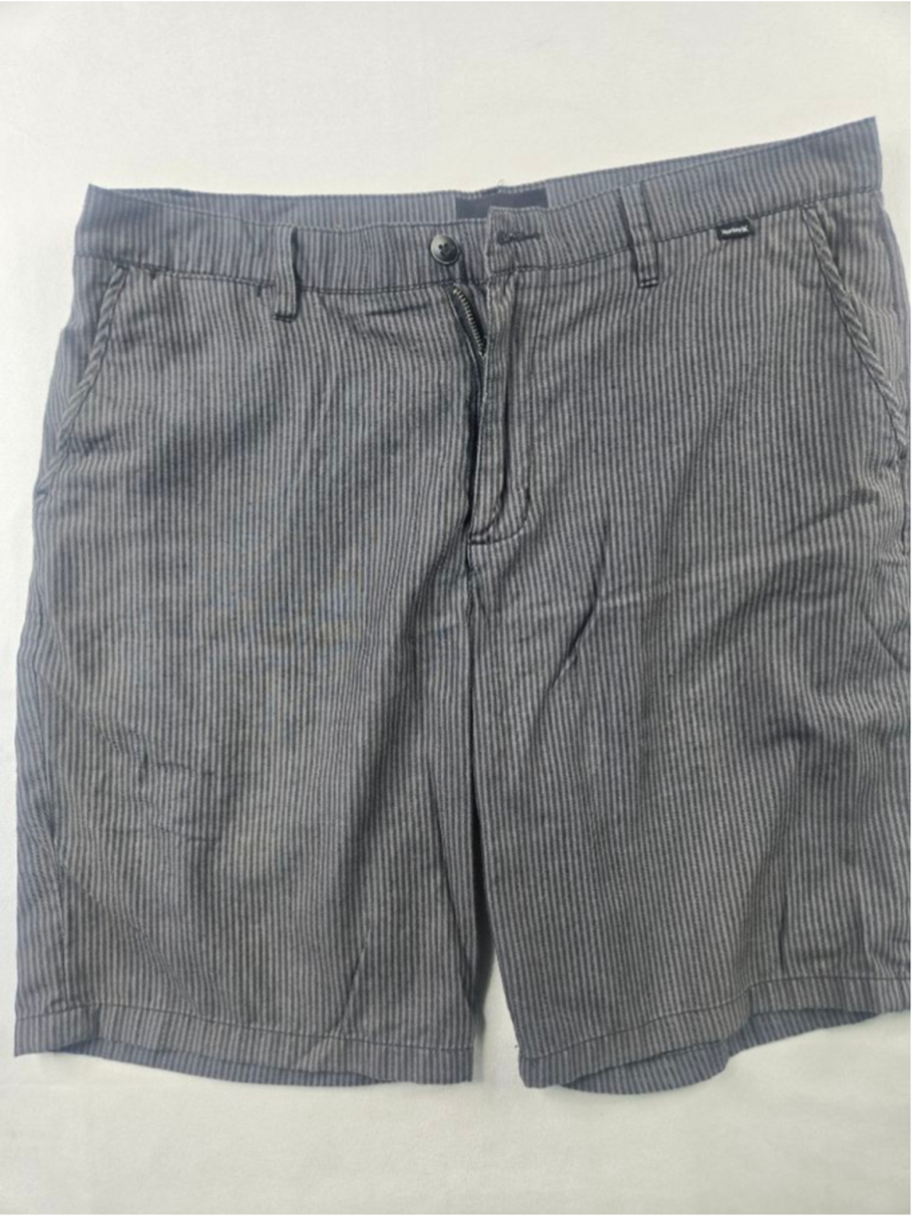 Hurley | Men's Striped Shorts | Grey | Size 34